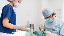 唇の形を整える